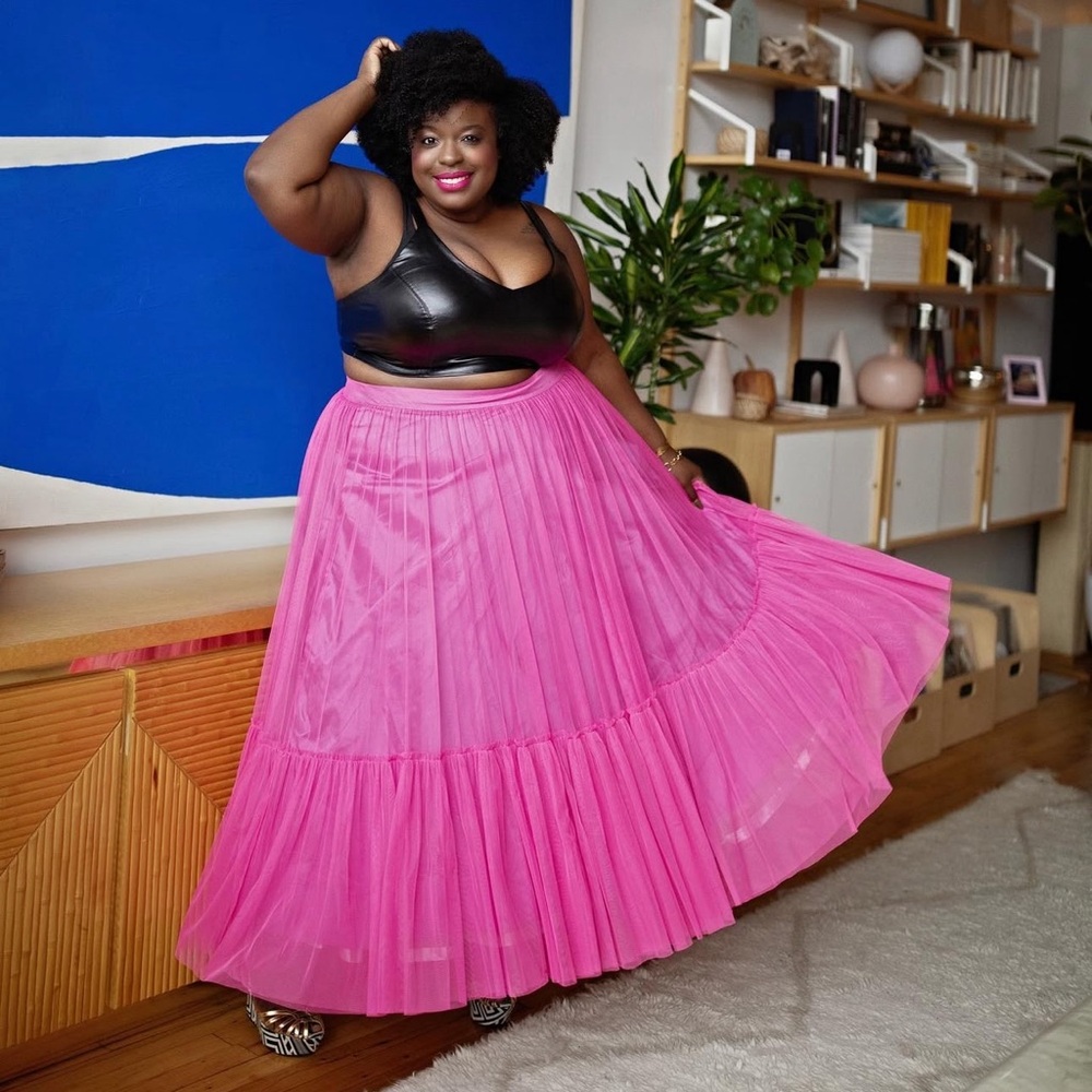 Anthropologie Flounced Tulle Maxi Skirt